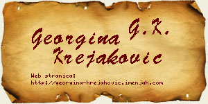 Georgina Krejaković vizit kartica